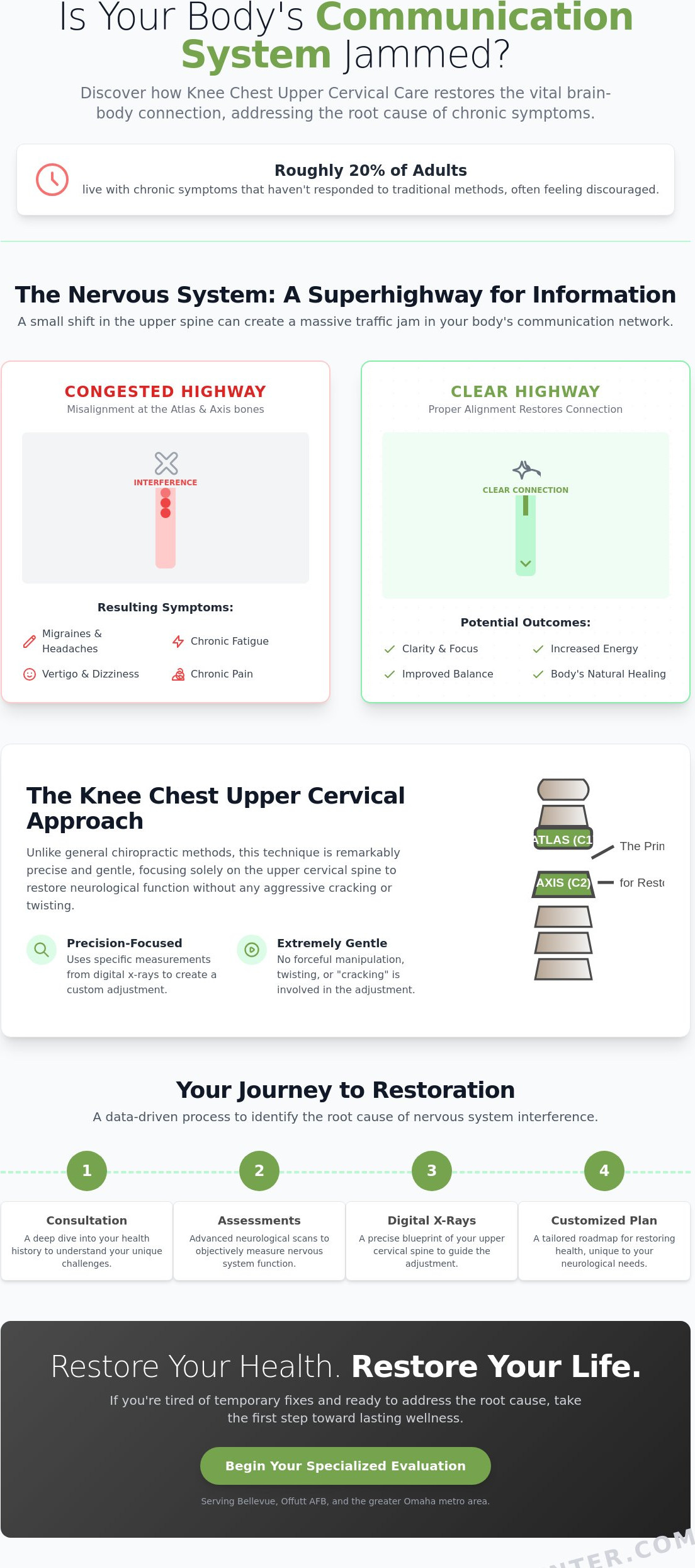 Knee Chest Chiropractor in Bellevue, NE: Restoring Your Brain-Body Connection